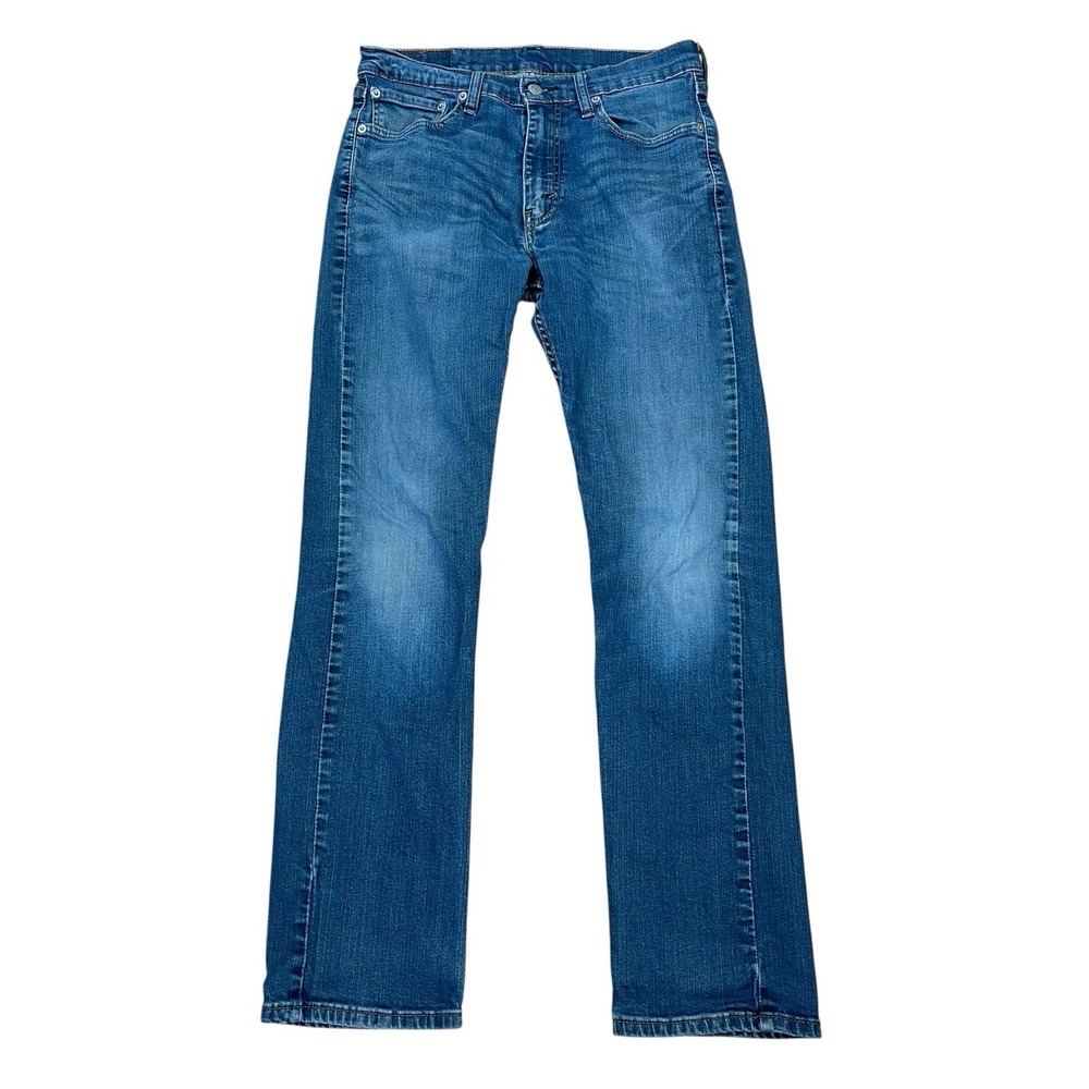 Levis 513 Slim Straight Jeans Mens 31x30 Blue Stretch Denim Effortless Casual